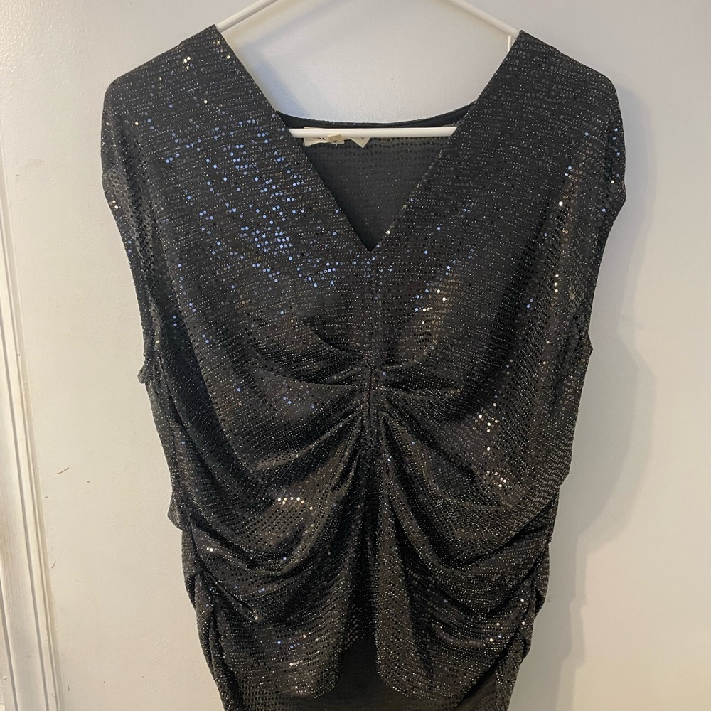 Black Sequin Women's Top